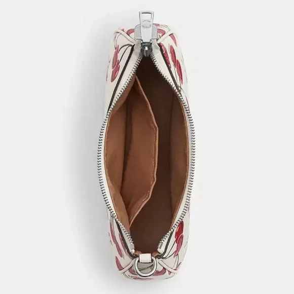 Coach Teri Shoulder Bag In Signature Canvas With Cherry Print Pink Cherry Charm - Picture 13 of 15